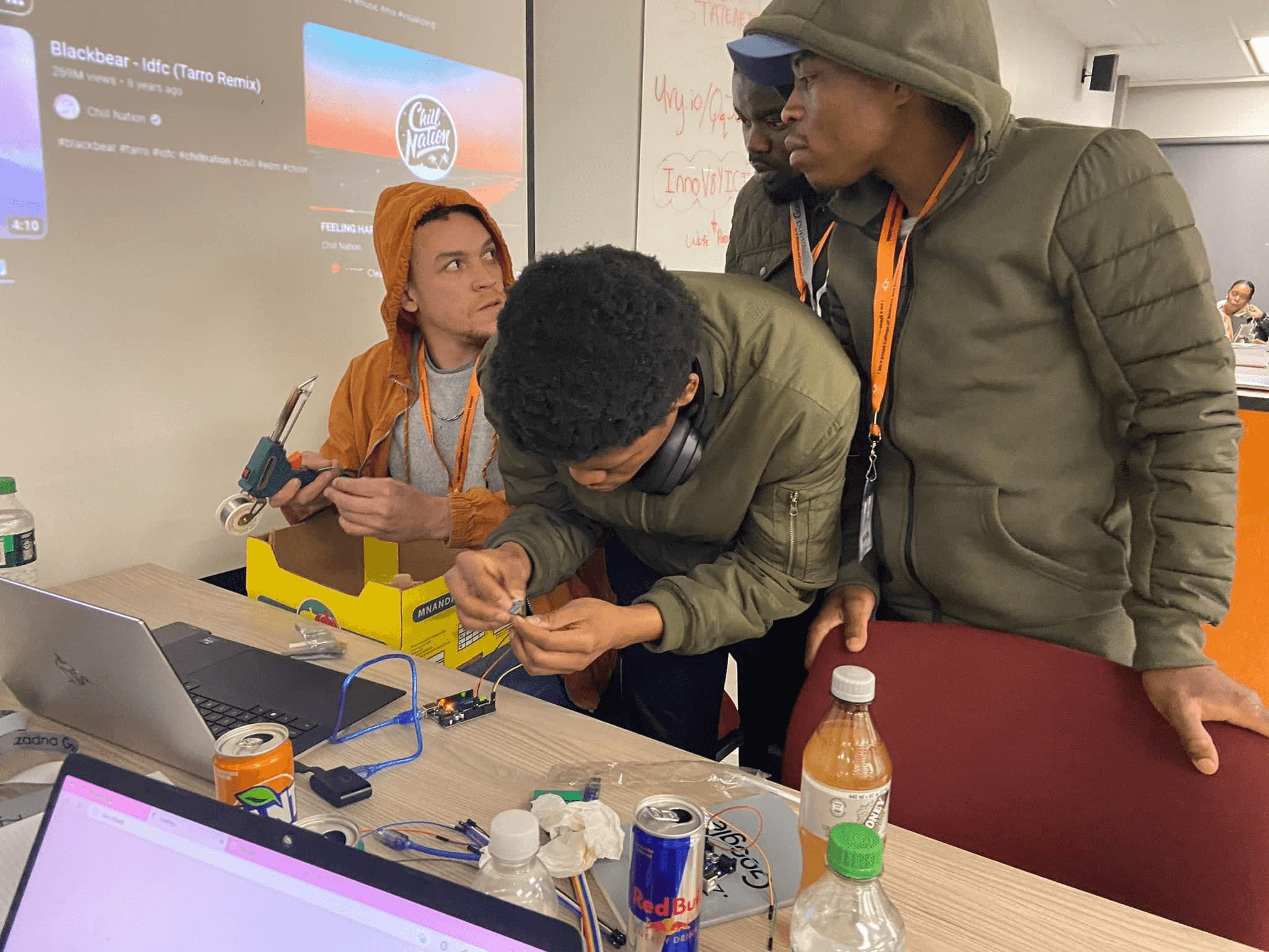 African digital youth peacebuilders at the Campus Innov8 Hackathon @University of Johannesburg in South Africa