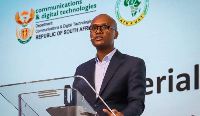 Minister of Communications and Digital Technologies Solly Malatsi attending ATU gathering
