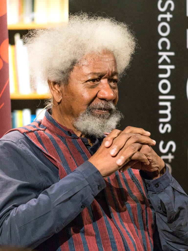 All African Nobel Prize Winners 9 First Black African person to win the Nobel Prize for Literature. 1986 Nobel Prize winner in Literature Wole Soyinka during a lecture at Stockholm Public Library on October 4, 2018.