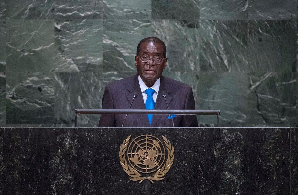 Zimbabwe Returns to UN Security Council as Africa Pushes for Permanent Representation 2 70th Annual General Assembly Debate
Robert Mugabe, President of the Republic of Zimbabwe, addresses the general debate of the General Assembly’s seventieth session.28 September 2015United Nations, New YorkPhoto # 645912UN Photo/Amanda Voisard