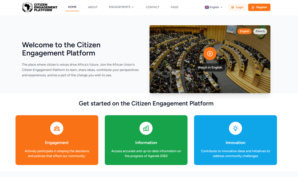 AU Citizen Engagement Platform Gives Africans a Voice in Policymaking 1 Citizen Engagement Platform